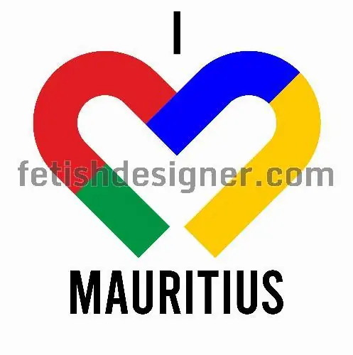 I love mauritius logo on white