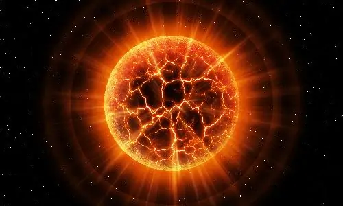 Exploding planete a ball of fire ready to explode it is sucked in by interstellar energy