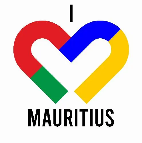 I love mauritius logo on white